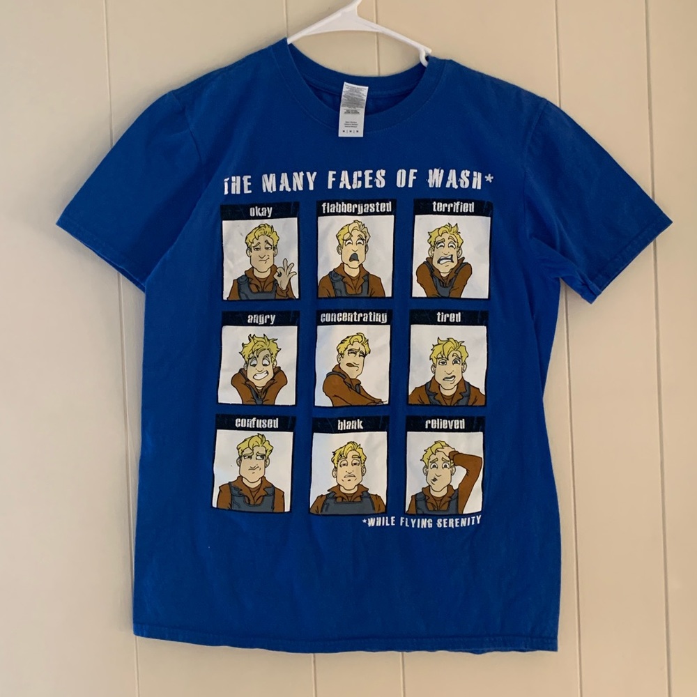 3/$15 FIREFLY series Many Faces of Wash t-shirt